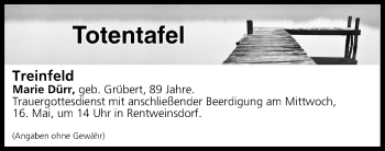 Anzeige von Totentafel vom 16.05.2018 von MGO