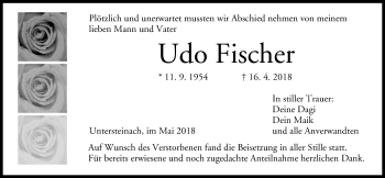 Anzeige von Udo Fischer von MGO
