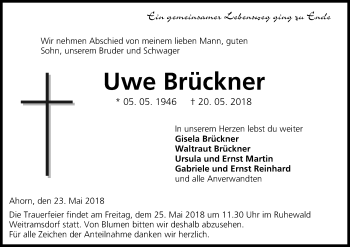 Anzeige von Uwe Brückner von MGO