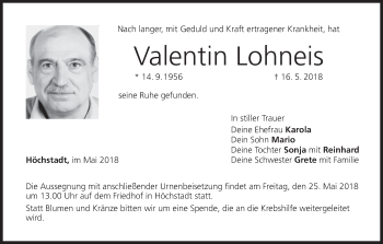 Anzeige von Valentin Lohneis von MGO