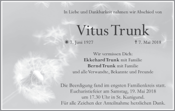 Anzeige von Vitus Trunk von MGO