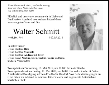 Anzeige von Walter Schmitt von MGO