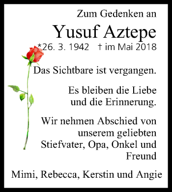 Anzeige von Yusuf Aztepe von MGO