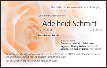 Anzeige von Adelheid Schmitt von MGO