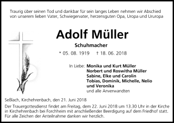 Anzeige von Adolf Müller von MGO