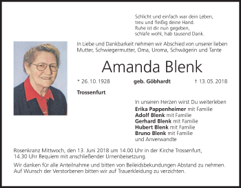 Anzeige von Amanda Blenk von MGO