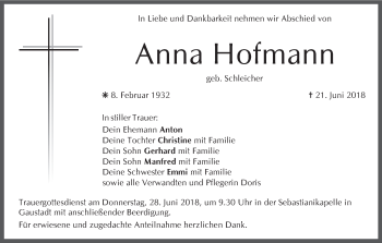 Anzeige von Anna Hofmann von MGO
