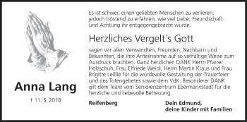 Anzeige von Anna Lang von MGO