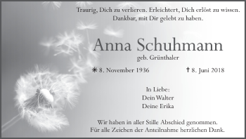 Anzeige von Anna Schuhmann von MGO