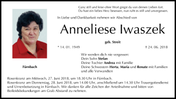 Anzeige von Anneliese lwaszek von MGO