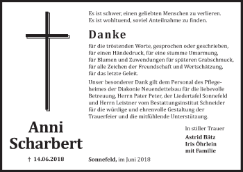 Anzeige von Anni Scharbert von MGO