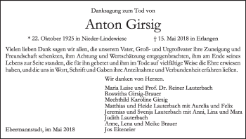 Anzeige von Anton Girsig von MGO