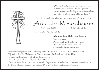 Anzeige von Antonie Rosenbaum von MGO