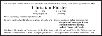 Anzeige von Christian Finster von MGO