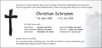 Anzeige von Christian Schramm von MGO