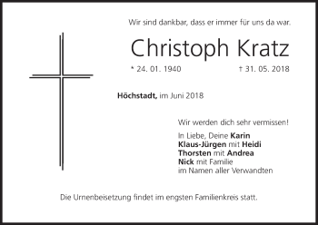 Anzeige von Christoph Kratz von MGO