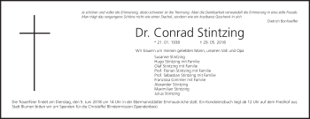 Anzeige von Conrad Stintzing von MGO