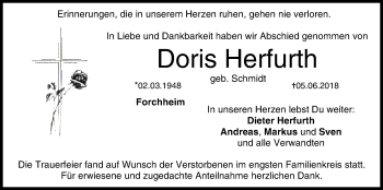 Anzeige von Doris Herfurth von MGO