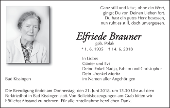 Anzeige von Elftiede Brauner von MGO