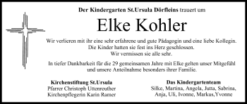 Anzeige von Elke Kohler von MGO