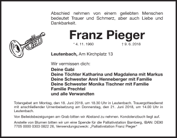 Anzeige von Franz Pieger von MGO