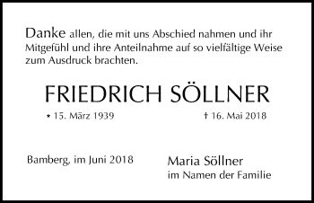 Anzeige von Friedrich Söllner von MGO