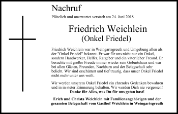 Anzeige von Friedrich Weichlein von MGO