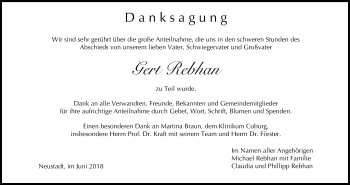 Anzeige von Gert Rebhan von MGO
