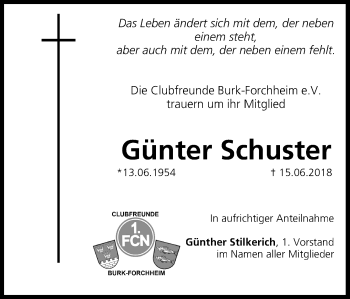 Anzeige von Günter Schuster von MGO