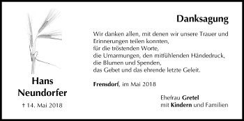 Anzeige von Hans Neundorfer von MGO