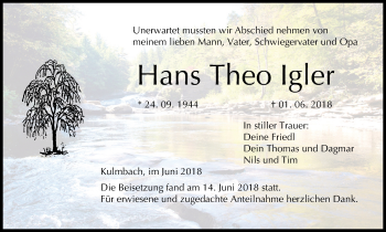 Anzeige von Hans Theo Igler von MGO