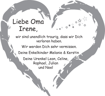 Anzeige von Irene  von MGO