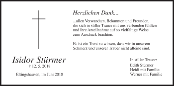 Anzeige von Isidor Stürmer von MGO