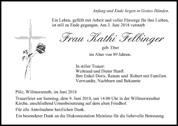 Anzeige von Katho Felbinger von MGO
