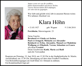 Anzeige von Klara Höhn von MGO