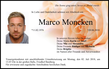 Anzeige von Marco Moncken von MGO