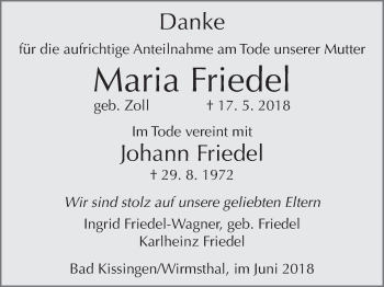 Anzeige von Maria Friedel von MGO