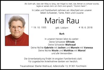 Anzeige von Maria Rau von MGO