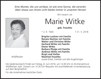 Anzeige von Marie Witke von MGO