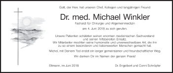 Anzeige von Michael Winkler von MGO