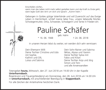 Anzeige von Pauline Schäfer von MGO