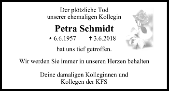 Anzeige von Petra Schmidt von MGO