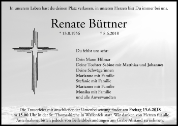 Anzeige von Renate Büttner von MGO
