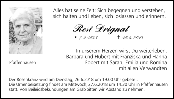 Anzeige von Resi Drignat von MGO