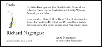 Anzeige von Richard Nagengast von MGO