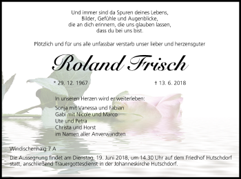 Anzeige von Roland Frisch von MGO