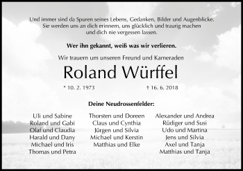Anzeige von Roland Würffel von MGO