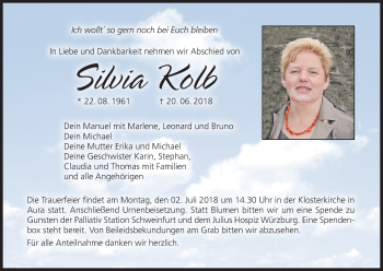 Anzeige von Silvia Kolb von MGO