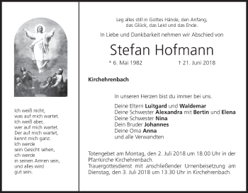 Anzeige von Stefan Hofmann von MGO