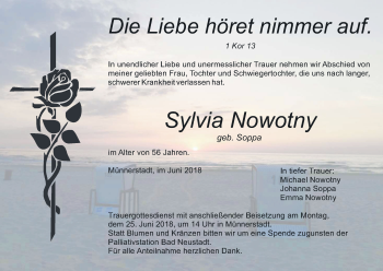 Anzeige von Sylvia Nowotny von MGO
